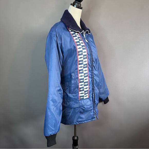Sold Vintage Horizon Chevrolet Corvette Jacket Quilted Racing Coat Blue - Picture 7 of 15